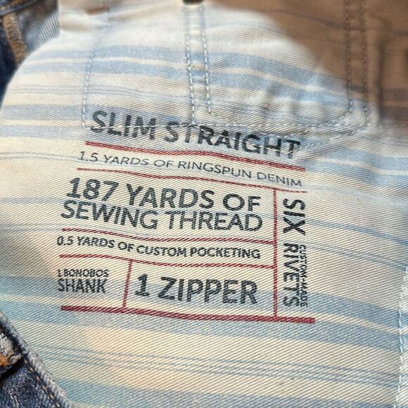 Bonobos Jeans Mens Slim Straight Jeans Denim W31 x L30 - Picture 11 of 14
